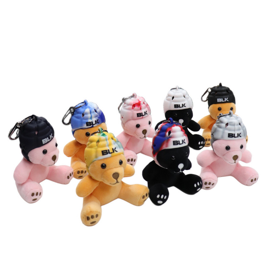 バディドール-テディベア ブラウン ヘッドガードキーホルダー付 詳細画像 ブラウンxトリコロールマーブル 2